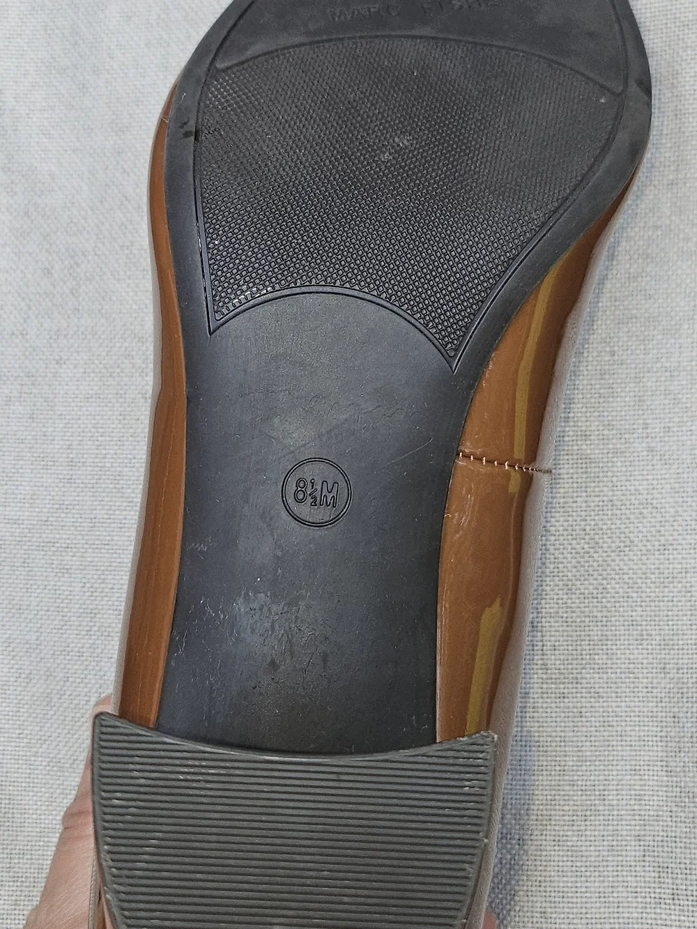 Marc Fisher Caramel Patent Pointed-Toe Flats